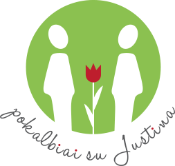 Pokalbiai su Justina logo